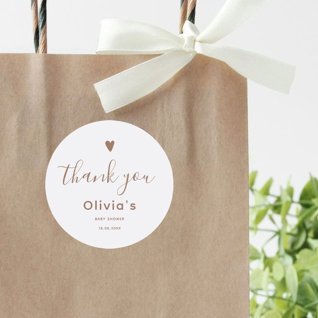 Pegatina Redonda Oh Baby Beige Gracias (Subido por el creador)