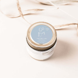 Pegatina Redonda Oh Boy Minimalista Baby Shower moderno