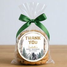 Oh Boy Woodland Bear | Baby Shower Gracias