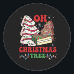 Pegatina Redonda Oh Christmas Tree Cake Xmas Lights Funny Mating<br><div class="desc">Oh Christmas Tree Cake Xmas Lights Funny Mating Family Tee</div>