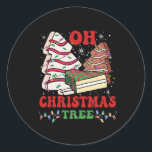 Pegatina Redonda Oh Christmas Tree Cake Xmas Lights Funny Mating<br><div class="desc">Oh Christmas Tree Cake Xmas Lights Funny Mating Family Tee</div>