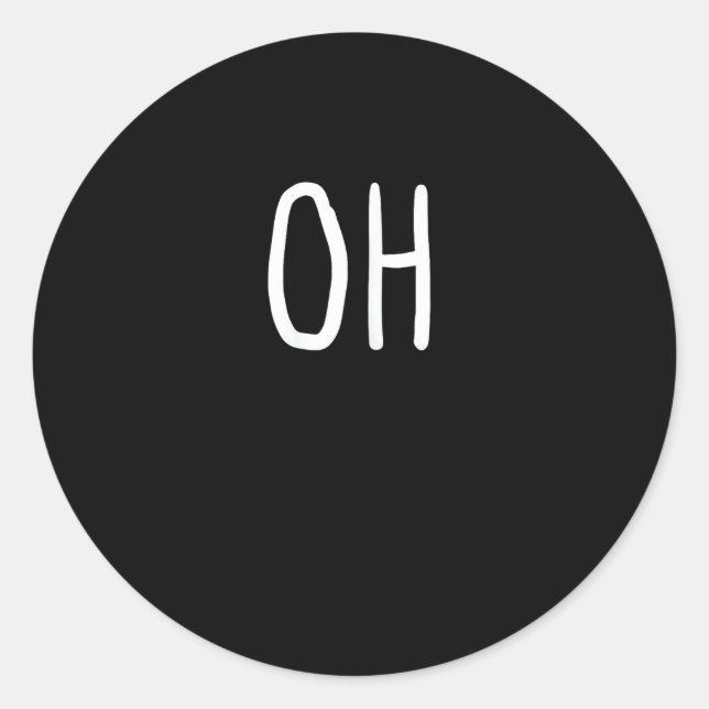 Pegatina Redonda Oh Deer Trendy Halloween Style  (Anverso)