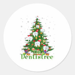 Pegatina Redonda Oh Dentistree Dentist Dental Cuoth