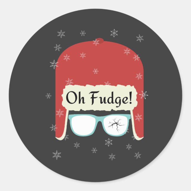 Pegatina Redonda oh fudge T-Shirt (Anverso)