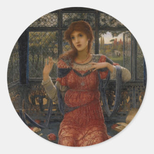 Pegatina Redonda Oh Golondrina, Golondrina de John Melhuish Strudwi