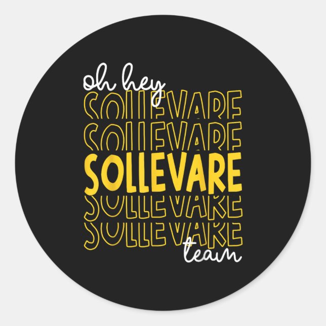 Pegatina Redonda Oh Hey Sollevare Team House De Elevar Rca Schoo (Anverso)