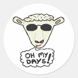 Pegatina Redonda Oh, mis días