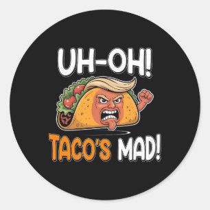 Pegatina Redonda ¡Oh-oh Mad de Taco! - El Naranja enfrenta la graci