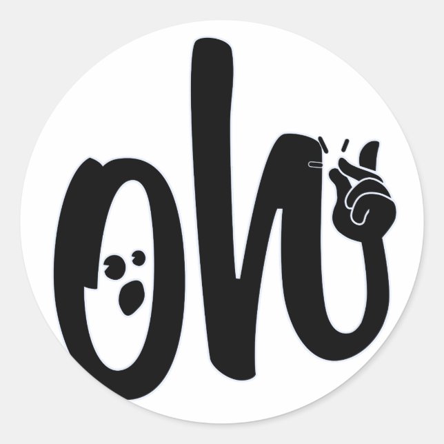 Pegatina Redonda ¡Oh Snap! (Anverso)