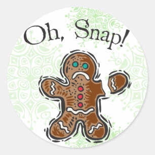 Pegatina Redonda Oh, Snap Cookie