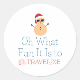 Pegatina Redonda Oh What Fun