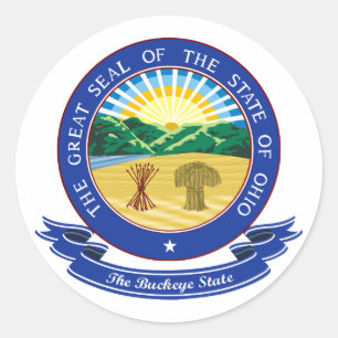 Pegatina Redonda Ohio Seal