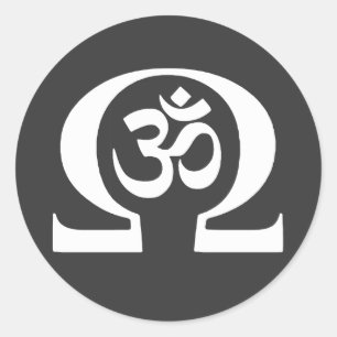 Pegatina Redonda Ohm Om