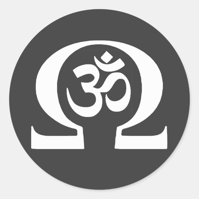 Pegatina Redonda Ohm Om (Anverso)