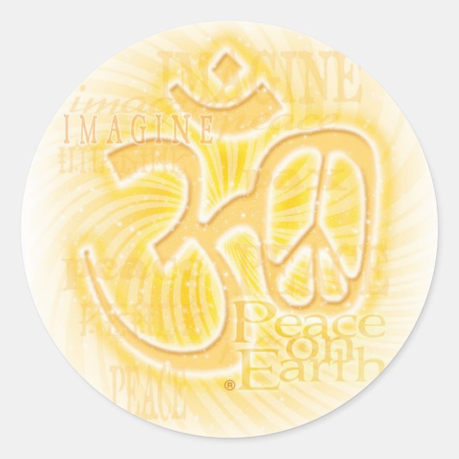 Pegatina Redonda Ohm Peace (Anverso)