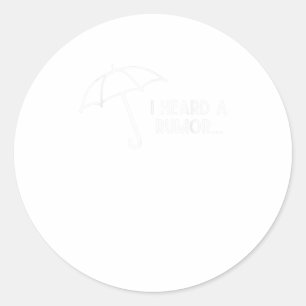 Pegatina Redonda Oí una academia divertida de rumores