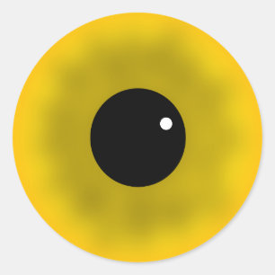 Pegatina Redonda Ojo amarillo