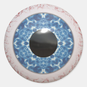Pegatina Redonda Ojo azul de bala