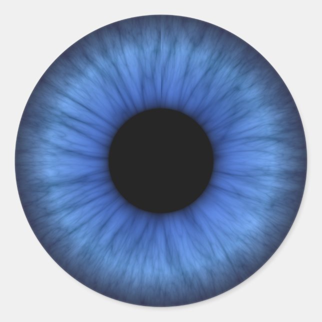 Pegatina Redonda ojo azul es lindo (Anverso)