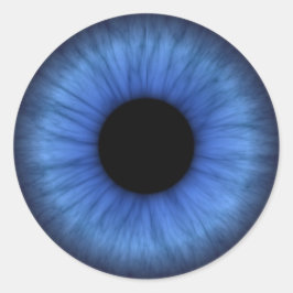 Pegatina Redonda ojo azul es lindo