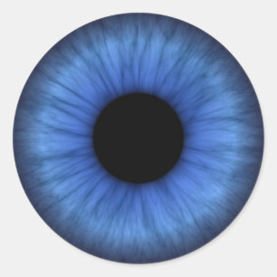 Pegatina Redonda ojo azul es lindo