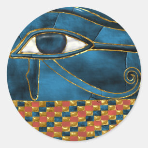 Pegatina Redonda Ojo de Bojat Sagrado de Horus
