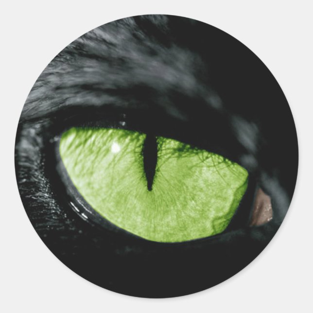 Pegatina Redonda Ojo de gato (Anverso)
