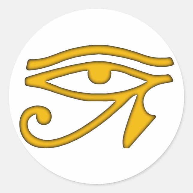 Pegatina Redonda Ojo de Horus (Anverso)