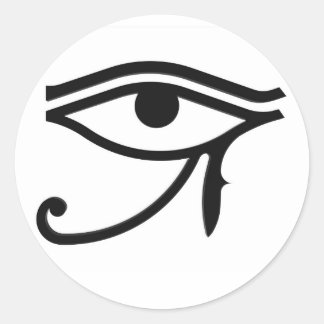 Pegatina Redonda Ojo de Horus, jeroglífico