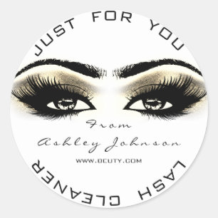 Pegatina Redonda Ojo de la sepia del limpiador del latigazo del oro