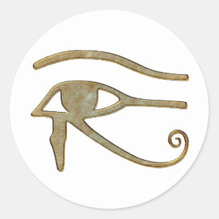 Pegatina Redonda OJO de los pegatinas egipcios del arte de HORUS