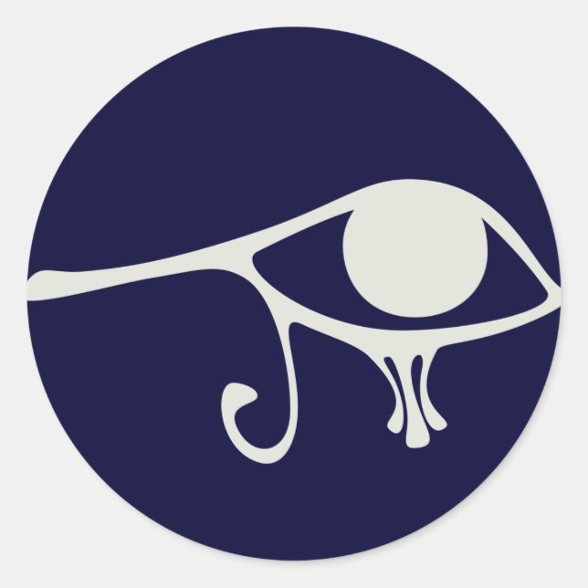 Pegatina Redonda Ojo de Papiro de Horus (Anverso)