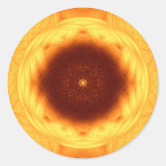Pegatina Redonda Ojo del sol Mandala