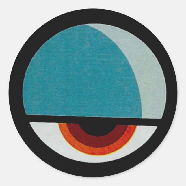 Pegatina Redonda Ojo divertido (Anverso)