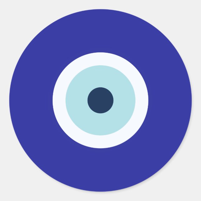 Pegatina Redonda Ojo malvado (Anverso)