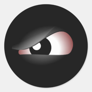 Pegatina Redonda Ojo malvado 2