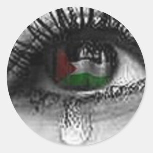 Pegatina Redonda Ojo palestino