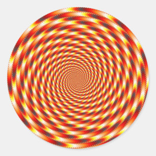 Pegatina Redonda Ojo Rojo - Fractal