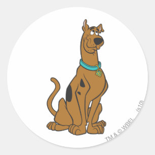 Pegatina Redonda Ojos de cachorro Scooby-Doo