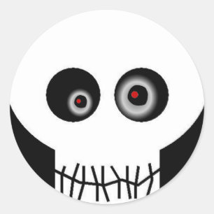 Pegatina Redonda Ojos de cráneo 2