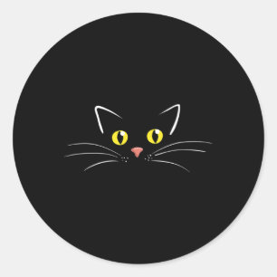 Pegatina Redonda Ojos De Gato Para Madres De Gatos Que Aman A Los A