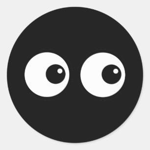 Pegatina Redonda Ojos del dibujo animado