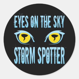 PEGATINA REDONDA OJOS EN LA TORMENTA DEL CIELO