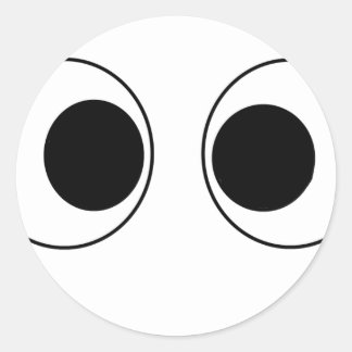 Pegatina Redonda Ojos gigantes