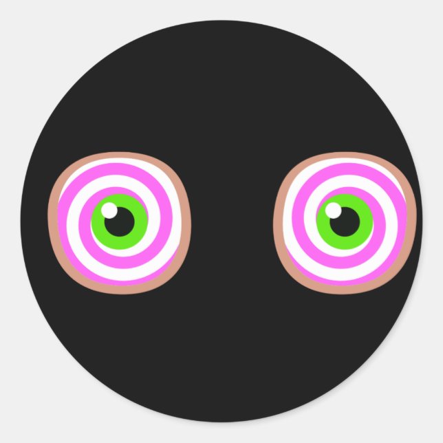 Pegatina Redonda Ojos hipnóticos (Anverso)