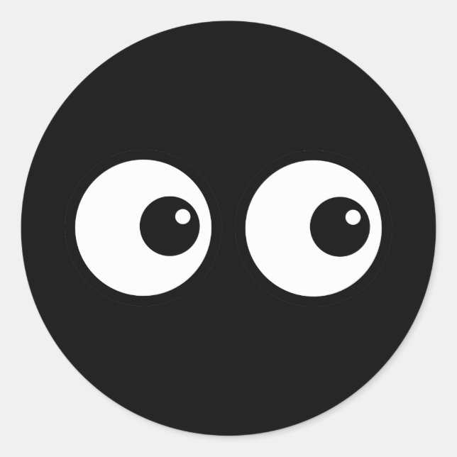 Pegatina Redonda Ojos personalizados (Anverso)