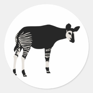 Pegatina Redonda Okapi