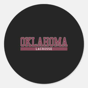 Pegatina Redonda Oklahoma Lacrosse