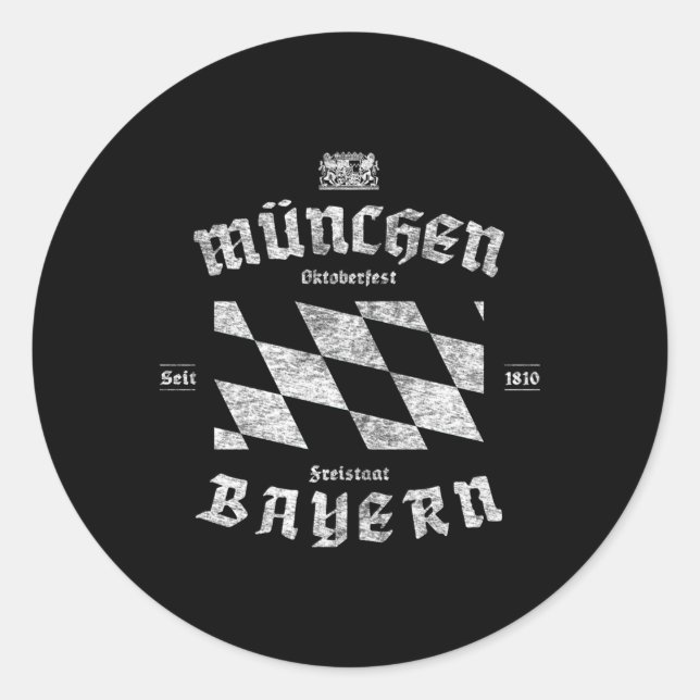 Pegatina Redonda Oktoberfest Deutschland Ger Beer Festival (Anverso)