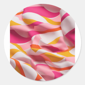 Pegatina Redonda Ola de brillante